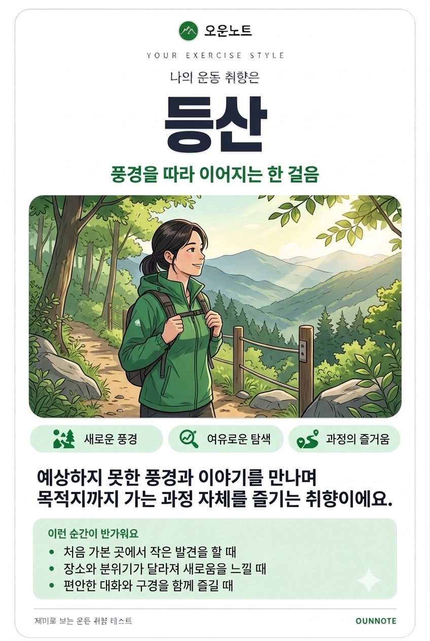 등산 결과 카드
