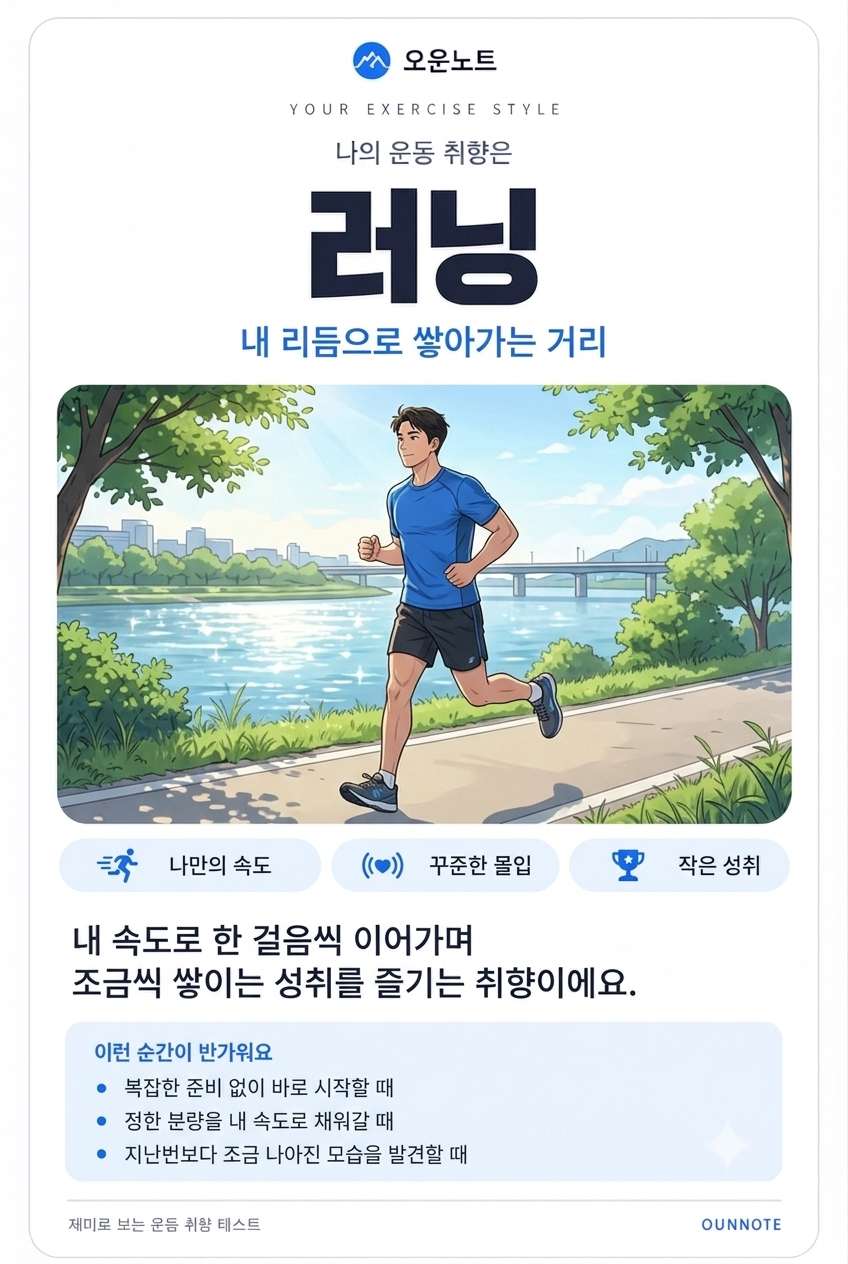 러닝 결과 카드